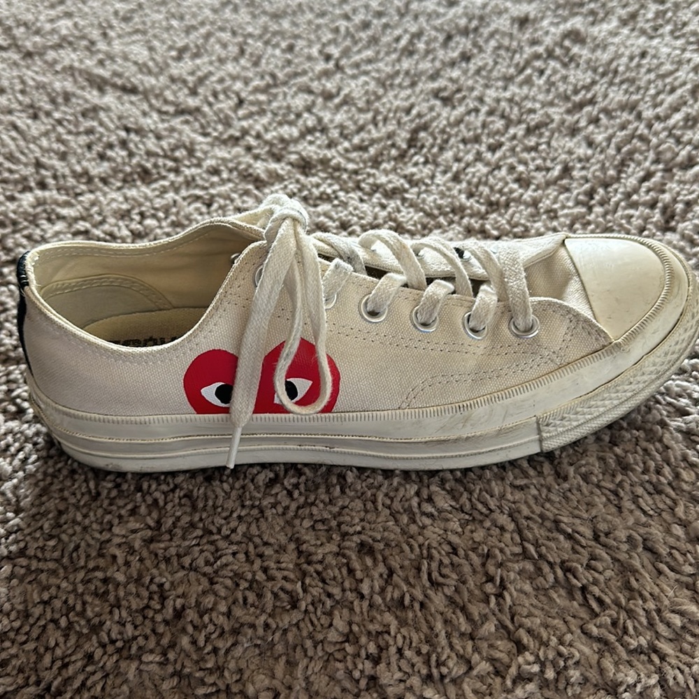 Comme des Garcons Cream and Red Sneakers - Picture 6 of 10